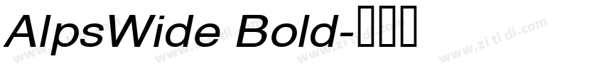 AlpsWide Bold字体转换
